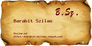 Barabit Szilas névjegykártya